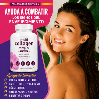 Cápsulas de Colágeno con Vitamina C – Cuidado Diario para Piel, Cabello y Uñas
