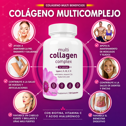 Cápsulas de Colágeno con Vitamina C – Cuidado Diario para Piel, Cabello y Uñas
