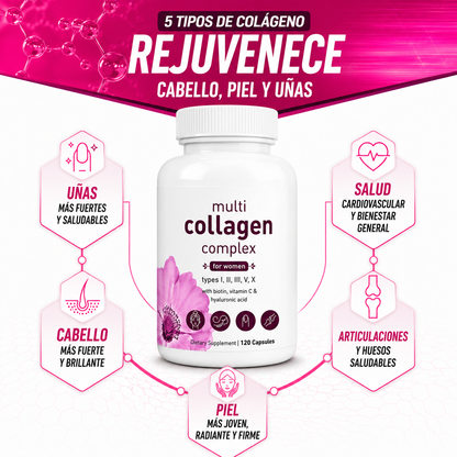 Cápsulas de Colágeno con Vitamina C – Cuidado Diario para Piel, Cabello y Uñas