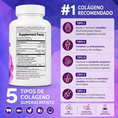 Cápsulas de Colágeno con Vitamina C – Cuidado Diario para Piel, Cabello y Uñas